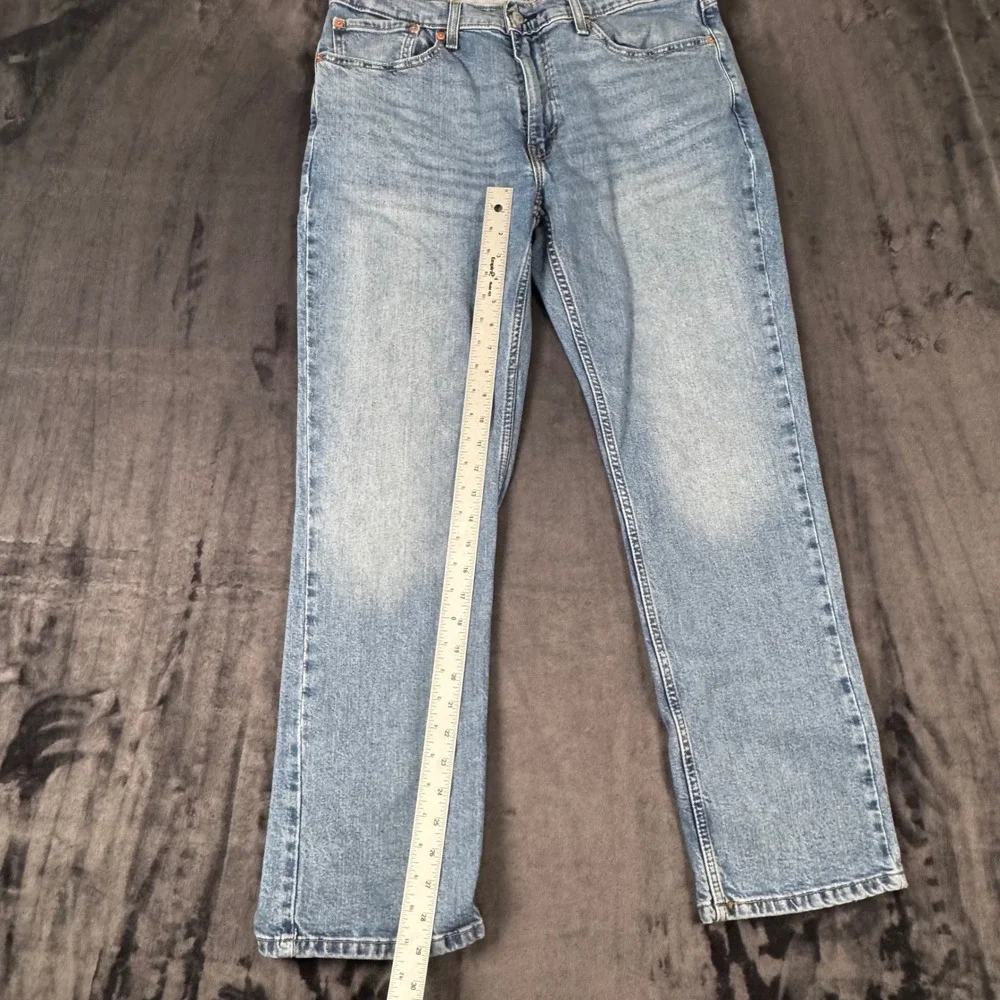 Levi's 514 Straight Fit Jeans Mens 36x30 Blue Light Wash Denim 00514-1593